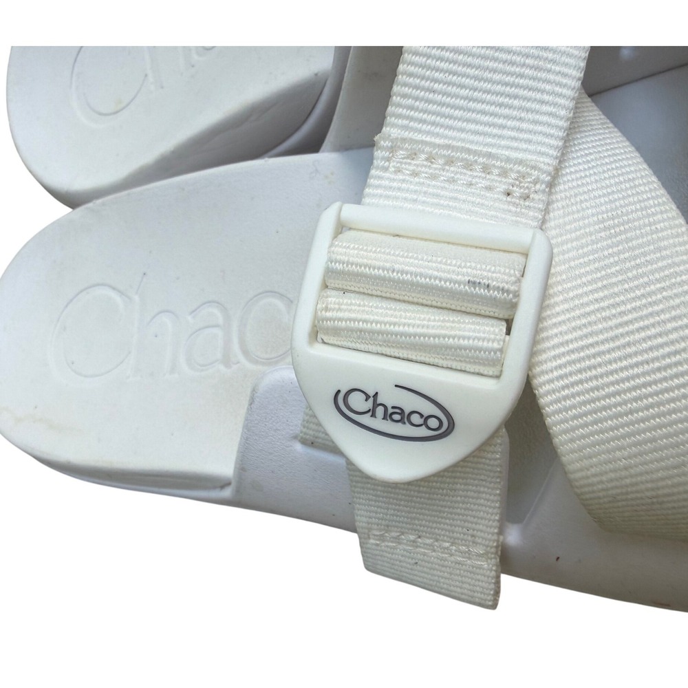Chaco Chillos Slide Sandals Womens 10 White Adjustable Sport Recovery Comfort - Picture 8 of 14